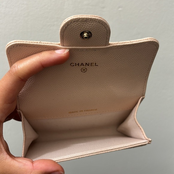 Caviar Quilted Flap Card Holder Wallet Light Pink - Picture 6 of 6